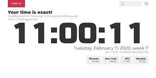 Time.is - exact time, any time zone
