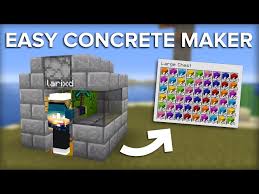 minecraft easiest concrete maker 10