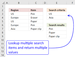 Vlookup With 2 Or More Lookup Criteria And Return Multiple