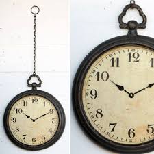 Pocket Watch Wall Clock With Chain