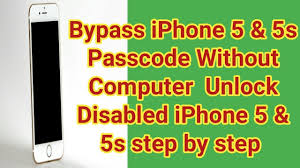 There are some ways you can try without erasing all the data on your device or making a trip to the apple store. Bypass Iphone 5 5s Passcode Without Computer Unlock Disabled Iphone 5 5s Step By Step Youtube
