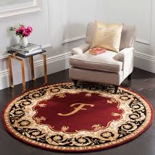safavieh naples na520f handmade maroon beige rug 6 round