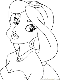 Cute free aladdin (and jasmine) coloring page to download. Princess Jasmine Coloring Page Disney Princess Coloring Pages Disney Princess Colors Disney Coloring Pages