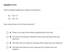 Question 2 Of 5 Vina Is Asked To Graph
