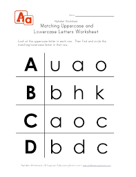 Kids are asked to draw a line from each uppercase letter a, b, c, . Letter Worksheets Uppercase And Lowercase A B C And D Lowercase Letters Printable Uppercase And Lowercase Letters Lowercase A