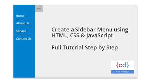 create a sidebar menu using html css