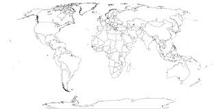 Black And White Map Of The World Printable Afp Cv