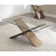 tasha glass top coffee table with