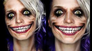 joker smile halloween makeup tutorial
