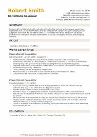 correctional counselor resume sles