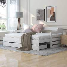 Bed Frame With Trundle And Drawer