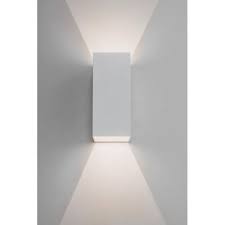oslo 160 2 light led wall light ip65 white