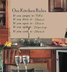 our kitchen rules quote vinyl art wall