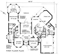 Two Story Brick House Plan With Towers