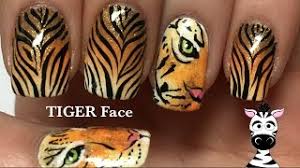tiger face nail art tutorial enoyours