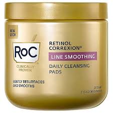 roc line smoothing daily cleansing pads