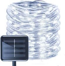 Amazon Com Solar Rope Lights Outdoor Wonafst Waterproof 39ft 100led Rope Copper Wire Tube Decorative String Light For Christmas Home Garden Patio Parties Decor White Garden Outdoor