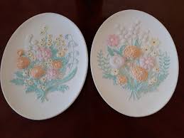 Hand Painted Ceramic Fl Wall Plates