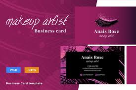 beautiful makeup artist business card