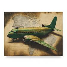 Plane On Map Acrylic Prints Photos