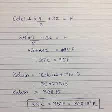 Celsius and kelvin are the two most important temperature scales for scientific measurements. Convert 35 Degree Celsius In Fahrenheit And Kelvin Brainly In
