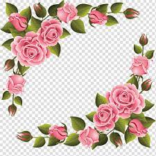 Pink Flowers Borders And Frames