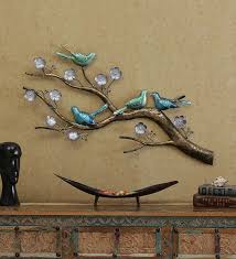 Wrought Iron Bird On Branch Wall Art
