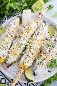 Mexican street corn with chilies, cilantro, and lime. Easy Mexican Street Corn Food With Feeling
