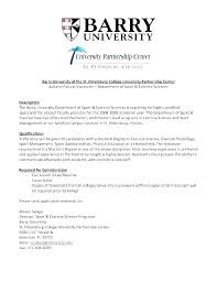 Cover Letter For College Instructor Cover Letter College
