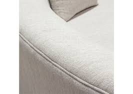 Glamorous Curved White Fabric Sofa