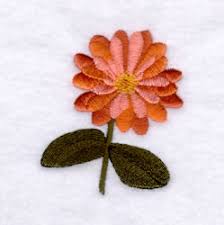 How to embroider wild flowers: Zinnia Designs For Embroidery Machines Embroiderydesigns Com