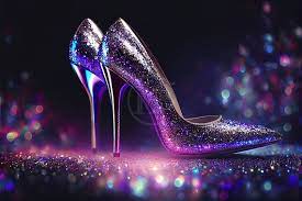 High Heel Fashion Shoes With Glitter Ai