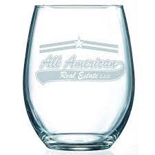 Engraved Large Stemless Wine Glass