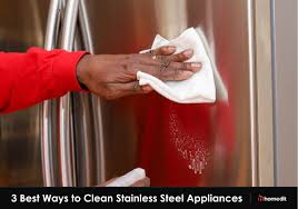 clean stainless steel appliances