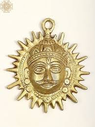 6 Brass Small Surya Dev Sun Wall