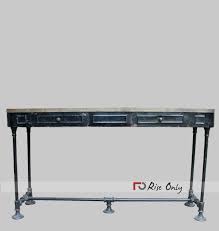 wrought iron metal console table