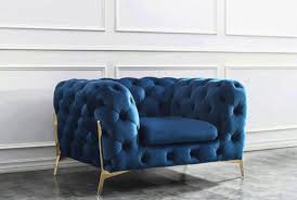 dark blue velvet chairs factory