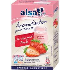 pour yaourt au bon goût fraise alsa