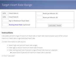 exrx net target heart rate range