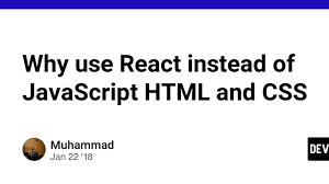 use react instead of javascript html