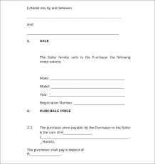 Template For Sale Of Car Bill Of Sale Car Template New Vehicle