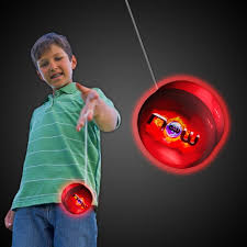 2 White Plastic Light Up Yoyo With Red Glow Leds Everything Branded Usa