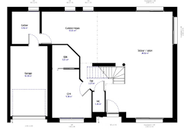 plan de maison 4 chambres modèle dh 53