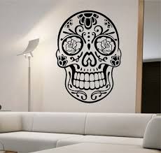 Sugar Skull Wall Decal Vinyl Sticker