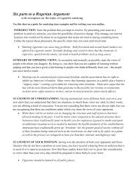 six parts to a rogerian argument six parts to a rogerian argument exemplars on the topic of cigarette smoking use this sheet as a guide for analyzing class examples and for writing