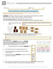 How to balance a chemical reaction by making sure you have the same number of atoms of each element on both sides. Balancing Chemical Equations Gizmo Converted Pdf Name Date Student Exploration Balancing Chemical Equations Directions Follow The Instructions To Go Course Hero