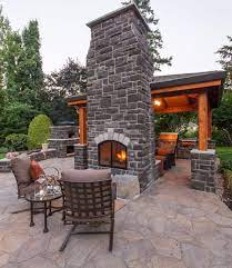 Double Sided Outdoor Fireplaces