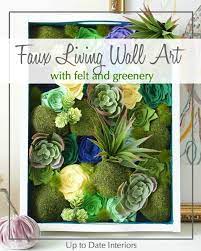 Easy Colorful Faux Succulent Wall Art