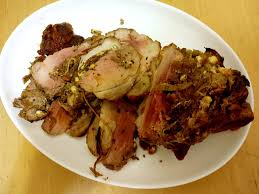 rotisserie stuffed roast pork with