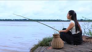 Fishing fresh fish in river in my homeland - Healthy food - YouTube